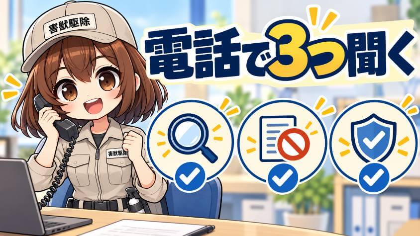 依頼の電話で、保証について聞いておく3つ