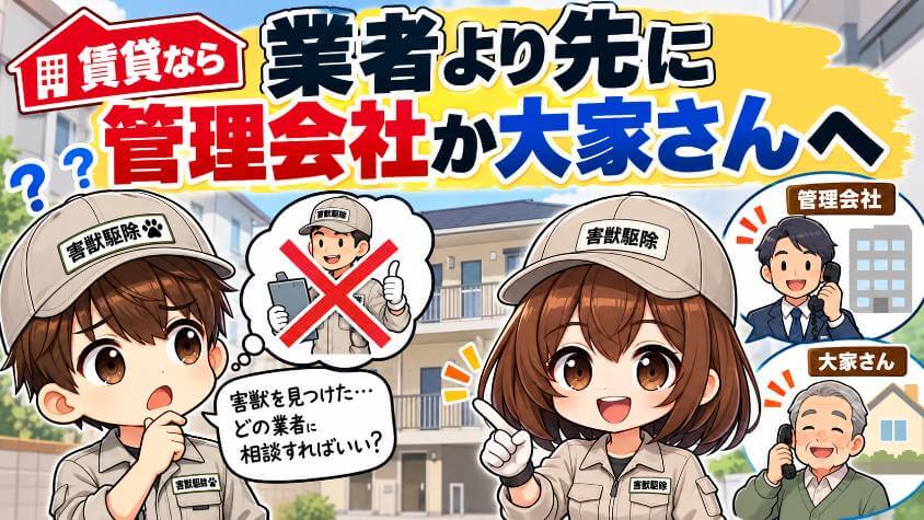 賃貸なら、業者より先に管理会社か大家さんへ