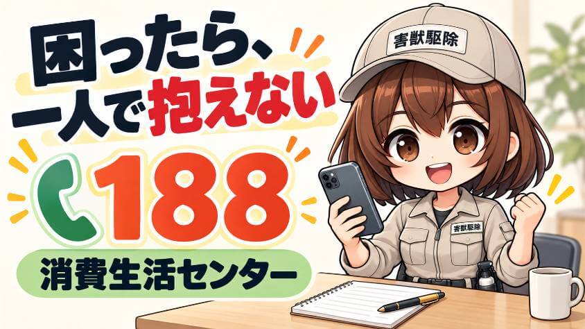 施工した会社ともめた・連絡がつかないときは188へ