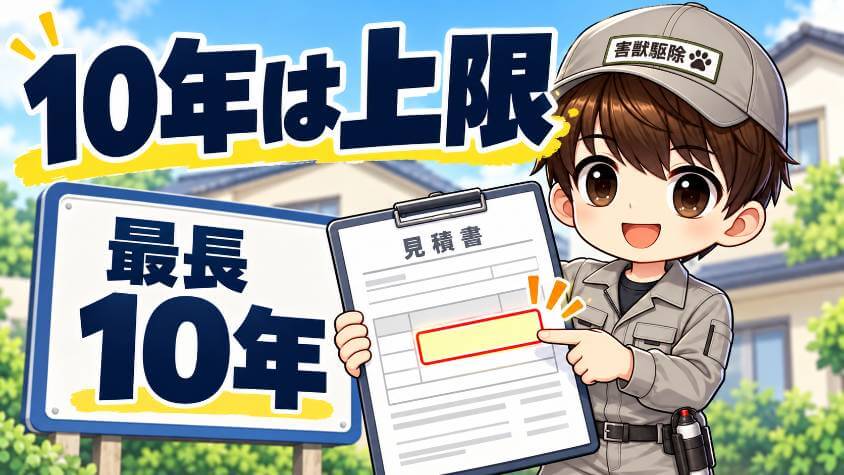 「最長」「最大」は上限。自分の家の年数は見積もりで決まる