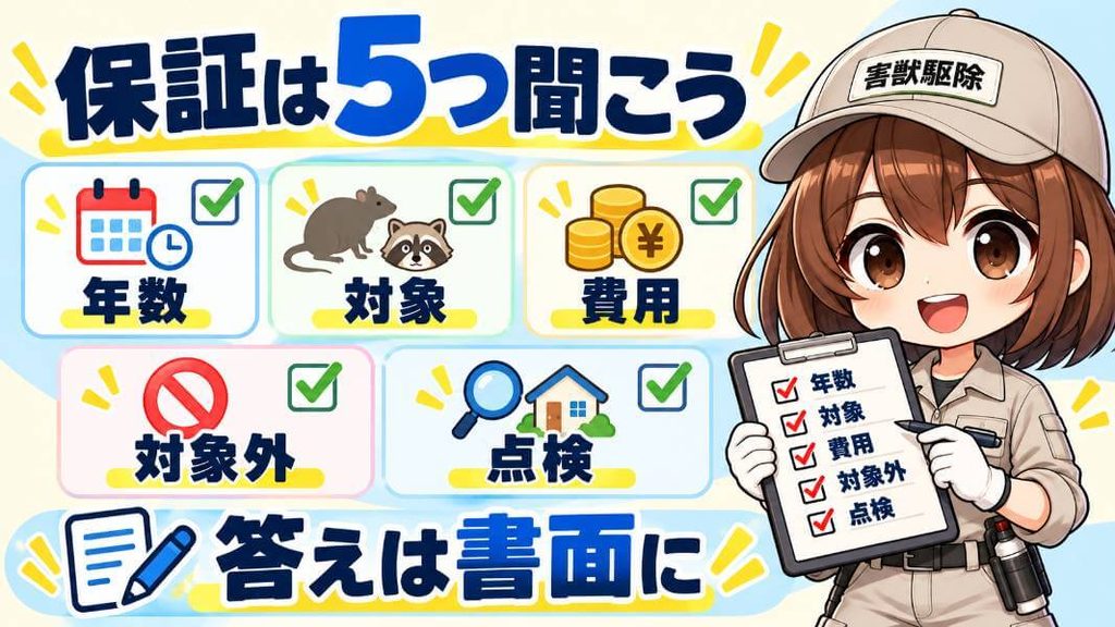 保証で聞く5つのこと