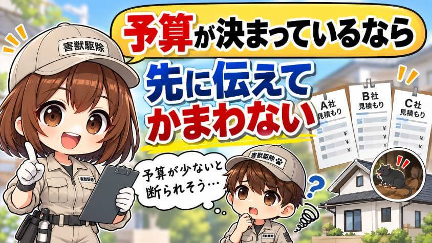 予算が決まっているなら、先に伝えてかまわない