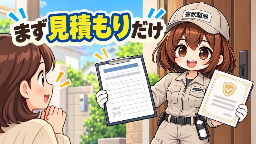 見積もりを頼むと決めたら、保証の見本を見せてもらうところまででいい