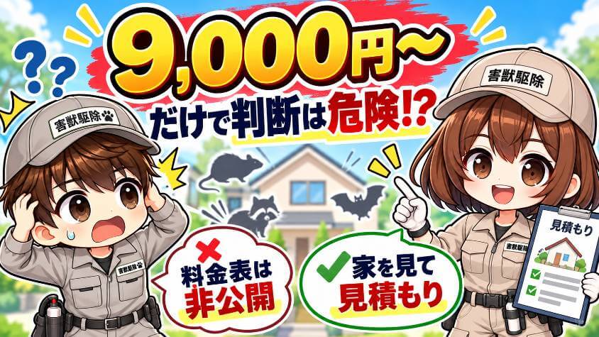 害獣セーフガードの料金｜「9,000円〜」の読み方と、見積もりで損しない見方