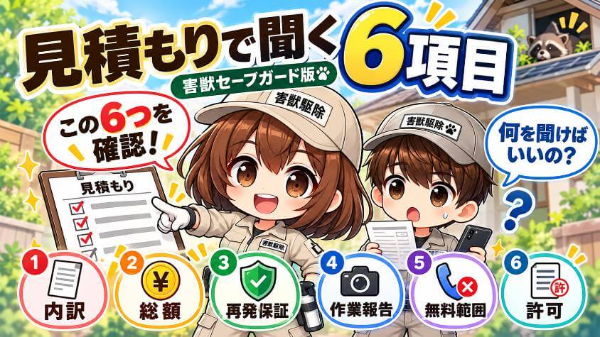 見積もりで聞く6項目（害獣セーフガード版）