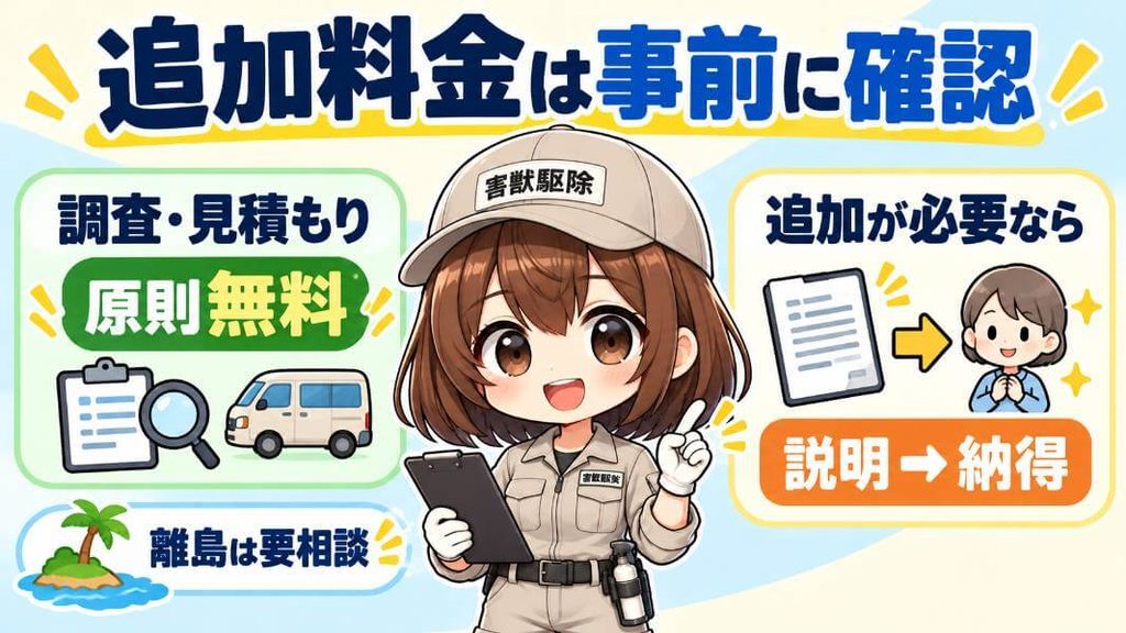 無料の範囲と、追加料金の扱い