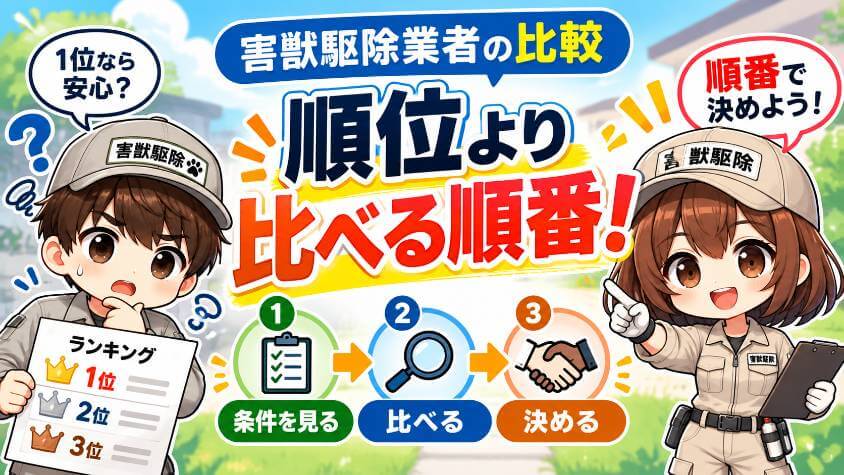 害獣駆除業者の比較は「順位」より「比べる順番」で決める