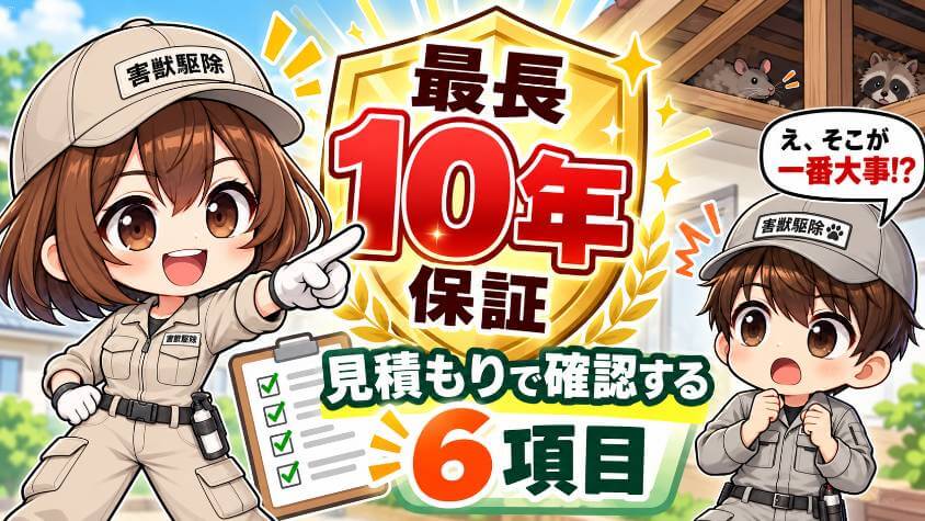 害獣セーフガードの「最長10年保証」と、見積もりで確認する6項目