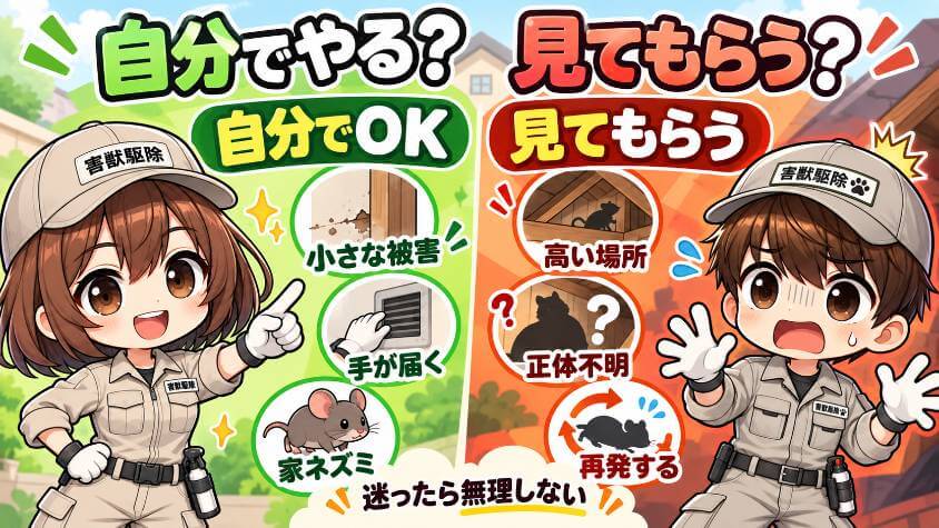 自分で片づけていいケースと、見てもらったほうがいいケース