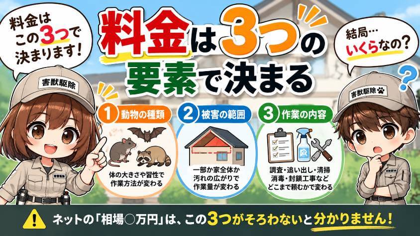 料金は3つの要素で決まる
