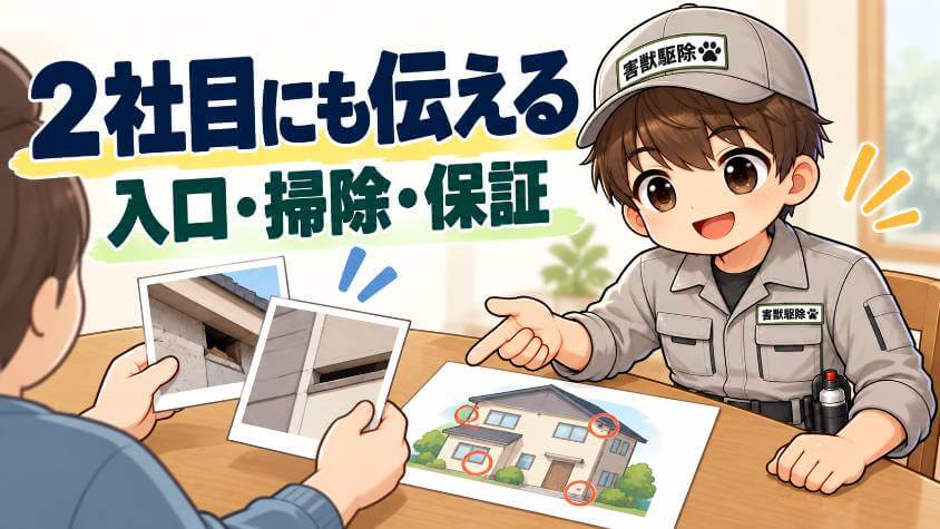 1社目で出た作業範囲を、2社目に伝える