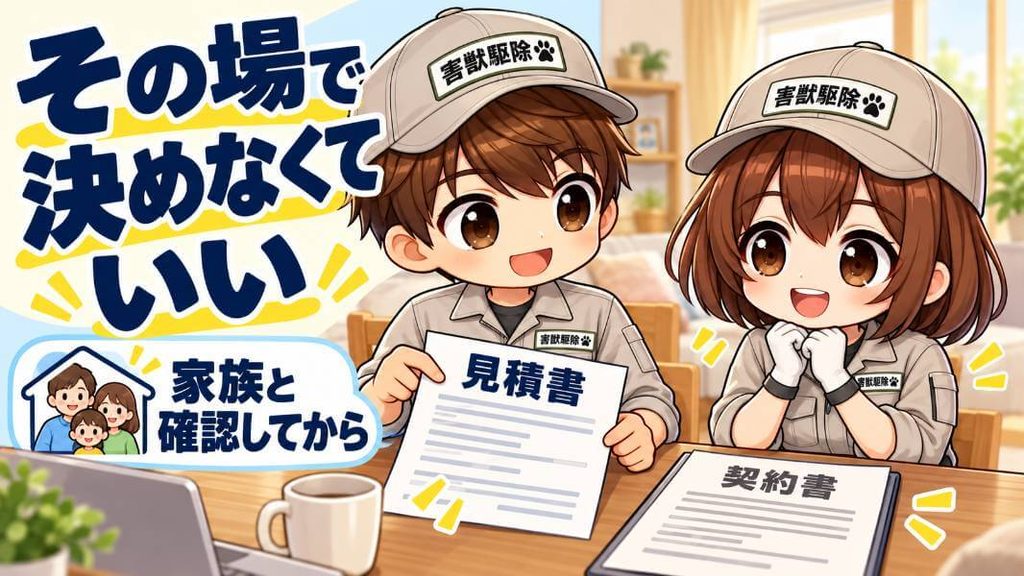 見積書は、持ち帰ってから決めていい