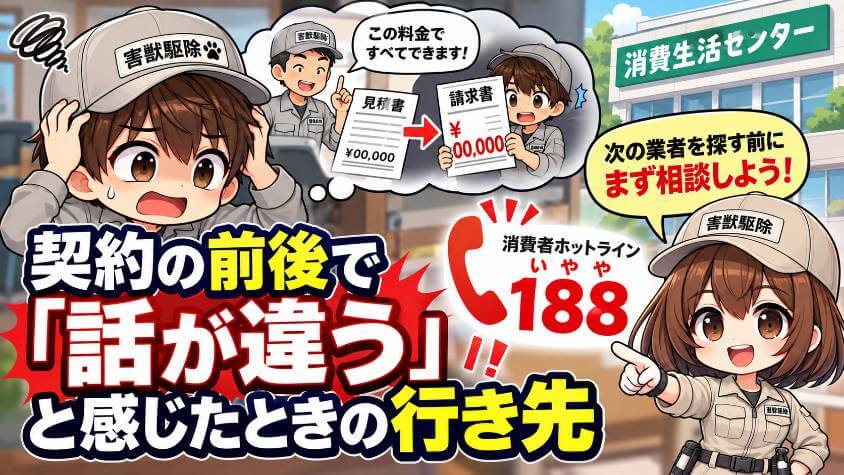 契約の前後で「話が違う」と感じたときの行き先