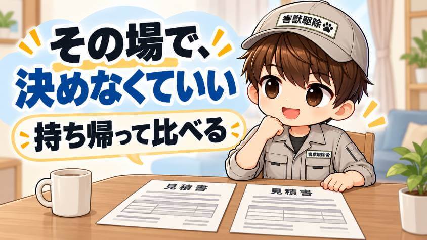 見積もりは比べていい。その場で決めなくていい1