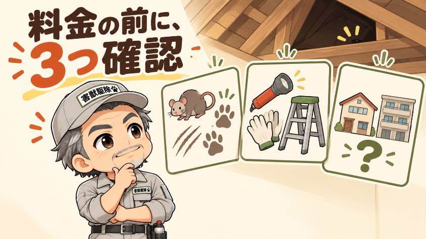 料金を調べる前に確かめる3つのこと
