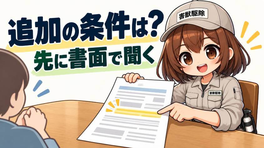 追加料金の条件をはっきりさせて頼みたい・近くの会社が少ない