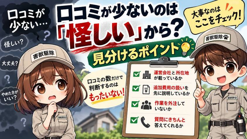口コミが少ないのは「怪しい」から?見分けるポイント