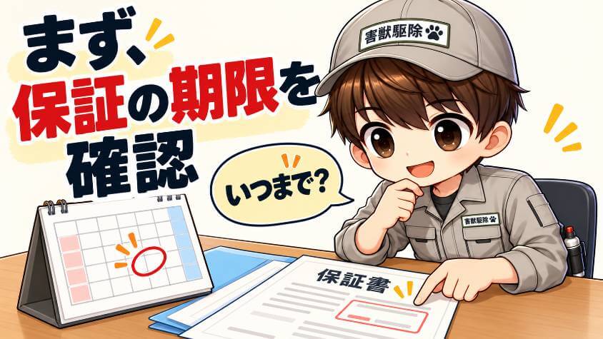 業者に頼んだのに再発したとき。保証期間中かどうかで動き方が変わる