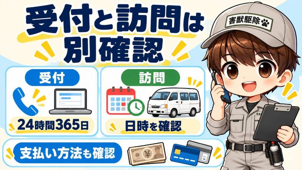 受付・訪問・支払いの条件