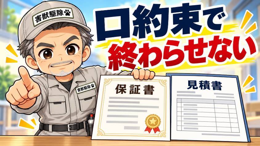 頼むときは、保証の中身を書面で確かめる
