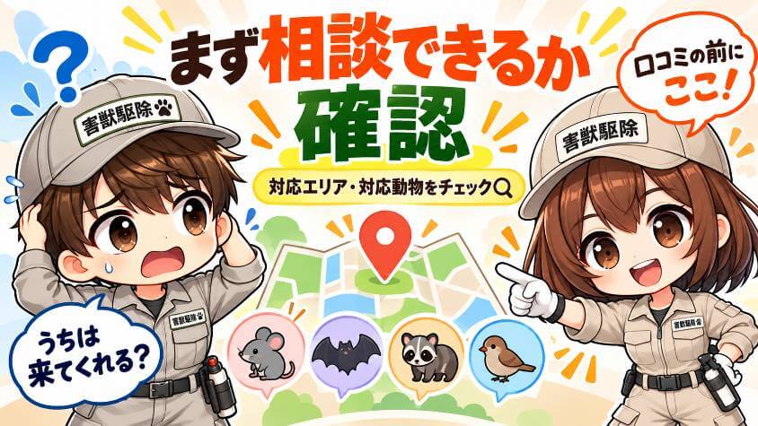 害獣セーフガードの対応エリアと対応動物｜まず相談できるかを確かめる