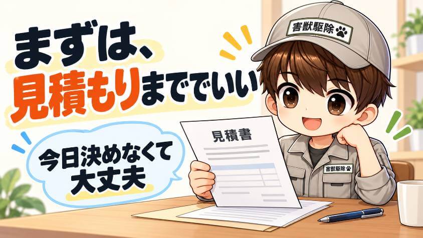もう一度頼むと決めたら、見積もりをもらうところまででいい