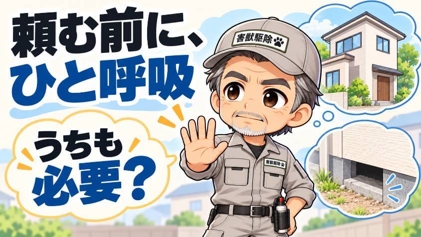駆除太郎に頼まなくていいケースと、賃貸の場合