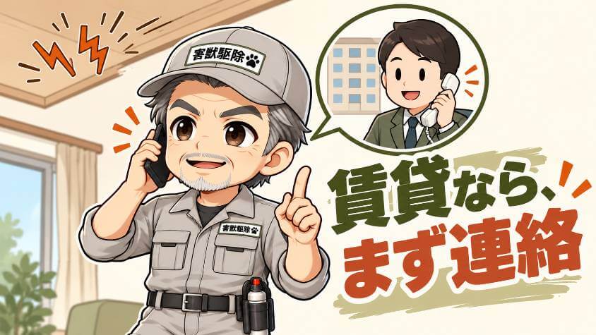 賃貸の屋根裏なら、先に管理会社か大家さんへ