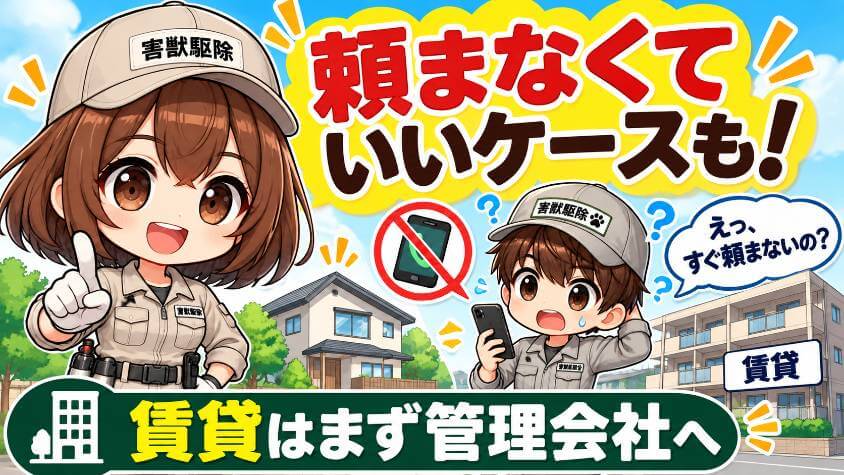 害獣セーフガードに頼まなくていいケースと、賃貸の場合