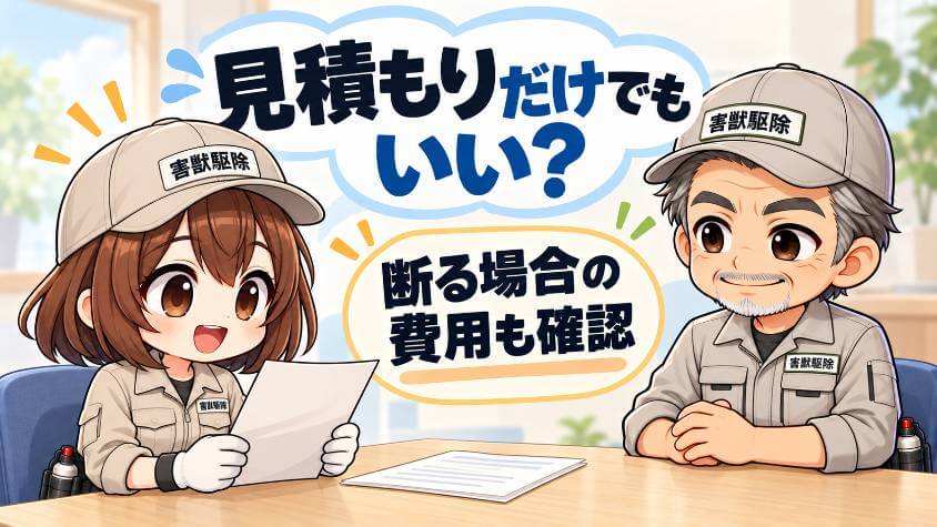 2. 点検・見積もりだけでもいい。断っても費用はかからない、と書いてある