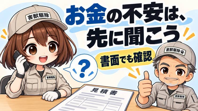 お金のことで、電話や見積もりの場で確かめる一言