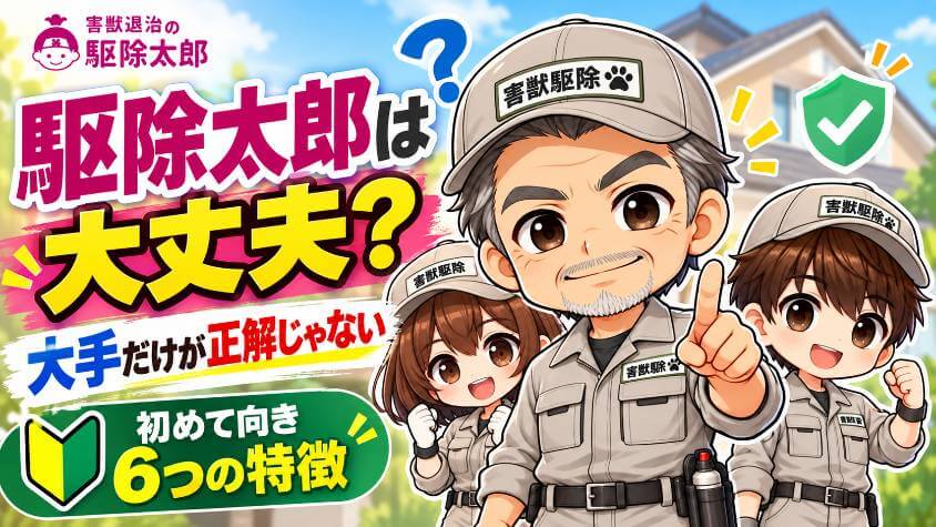【害獣退治の駆除太郎】は大丈夫？初めて頼む人に合う6つの特徴を教える