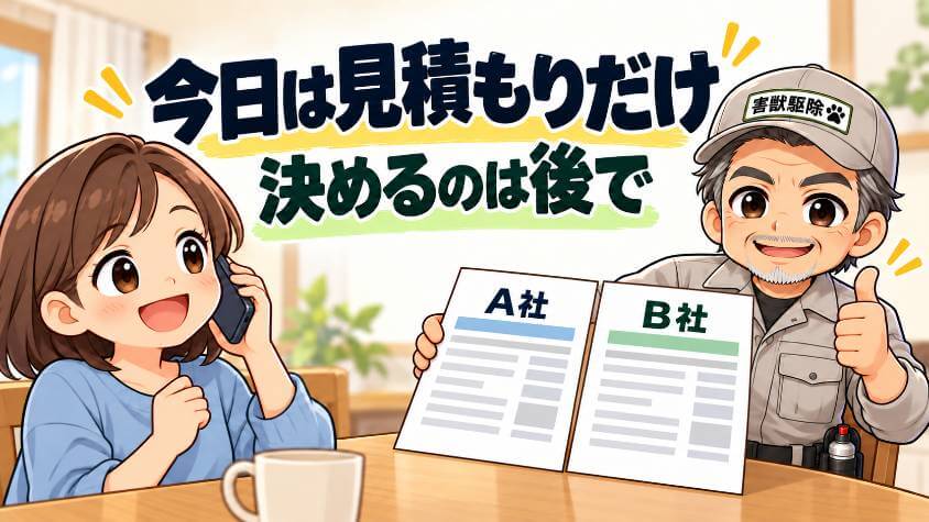 見積もりを頼むと決めたら、今日は「見積もりだけ」でいい