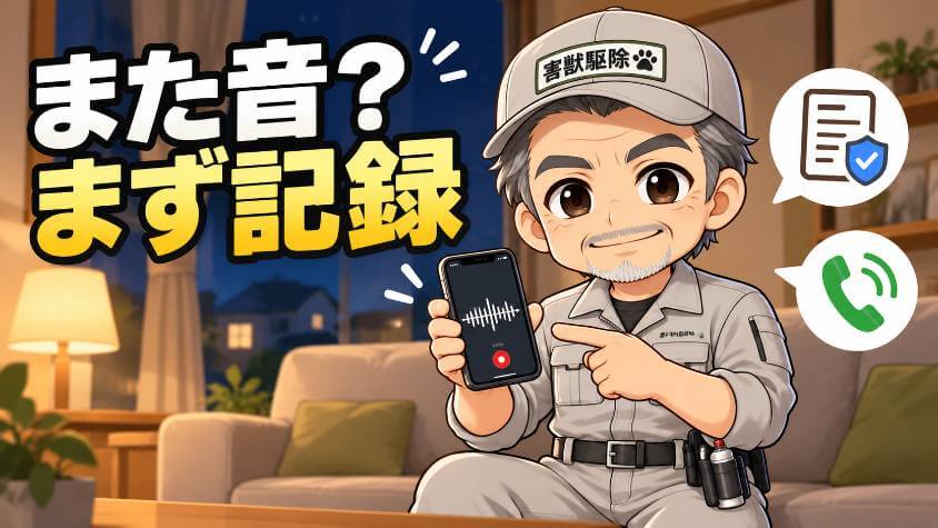 保証期間中に、また音がしたときの手順
