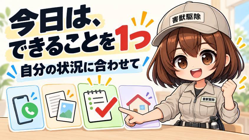 今の状況別に、今日やること