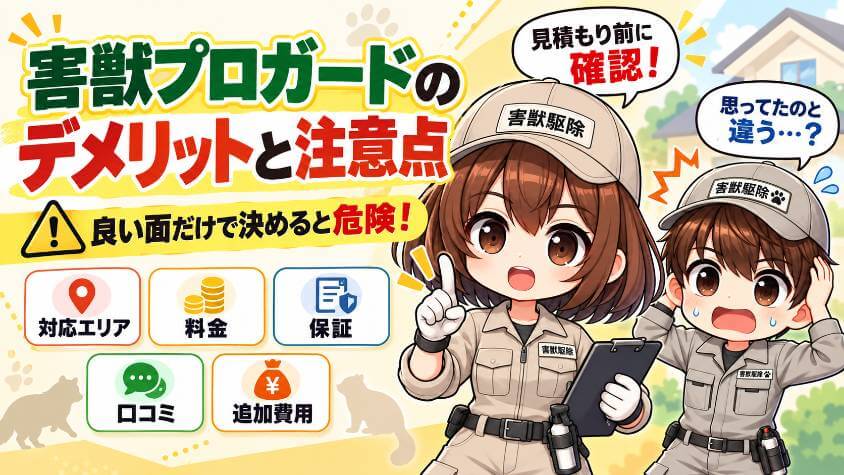 害獣プロガードのデメリットと注意点