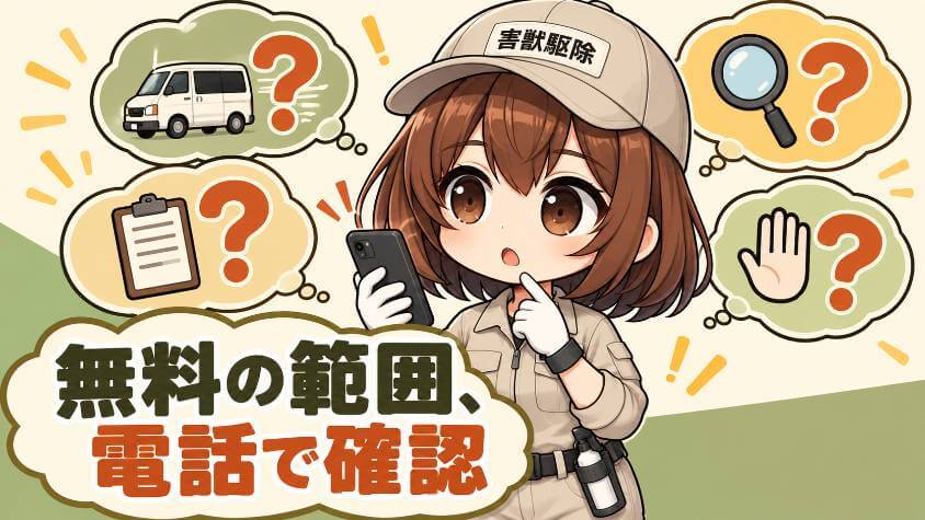 無料の範囲と断る場合の費用は、頼む電話で聞く