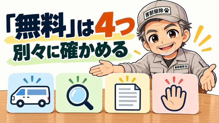 見積もりの「無料」は、4つに分けて会社ごとに確かめる