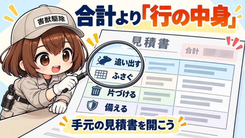 見積もりが高いかどうかは、合計ではなく行で判断する