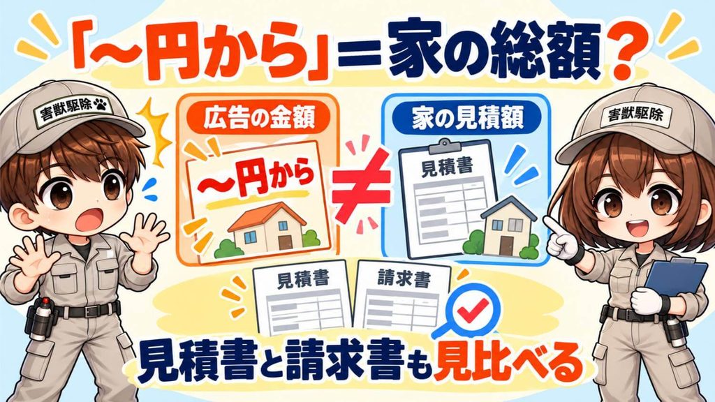 広告の「〜円から」は、あなたの家の見積額ではない