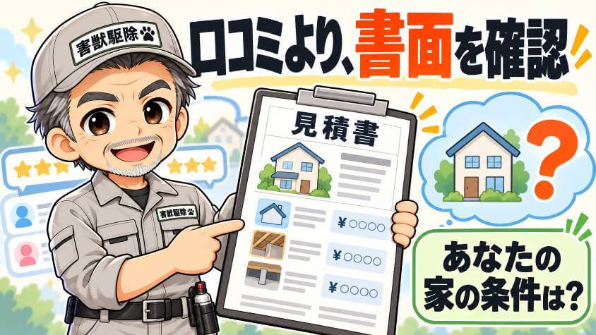 害獣駆除業者のトラブルを避けるための、よくある質問