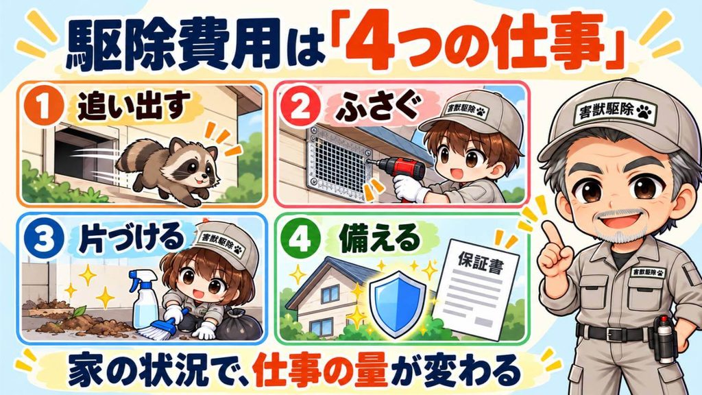 金額の中身は、4つの仕事の合計