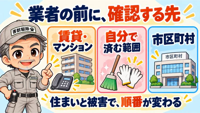 業者に頼むのが先とは限らない。賃貸・自分で済む範囲・市区町村の窓口