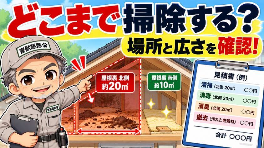 業者に頼む範囲は、被害の場所と広さで決まる