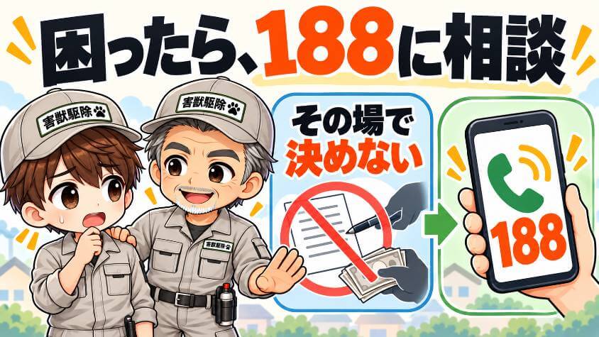 もう困っているとき:その場で決めない・払わない、188に相談する