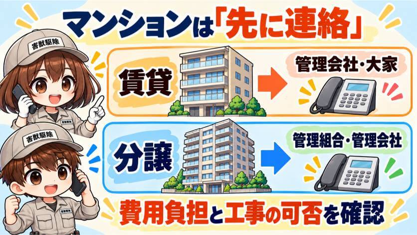 賃貸と分譲マンションは、先に連絡する先がある