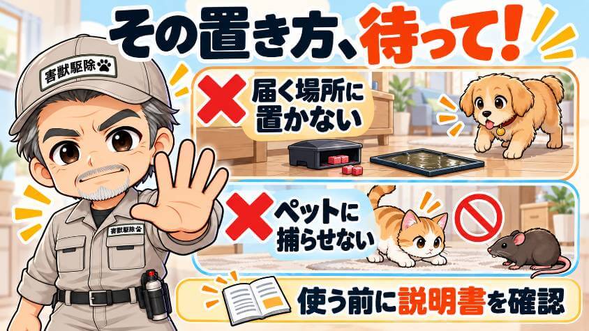 自分で対策するとき、ペットがいる家で避けたいこと