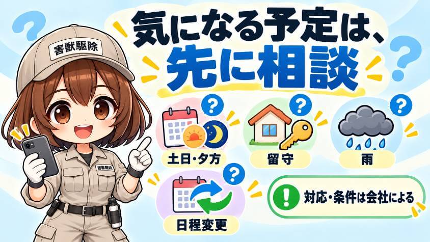 害獣駆除の流れで、よくある質問