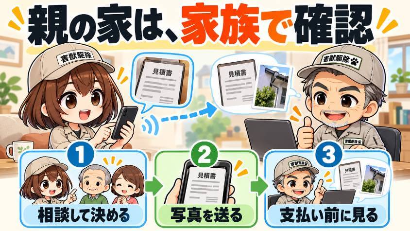 親の家で頼むとき、先に家族で決めておくこと