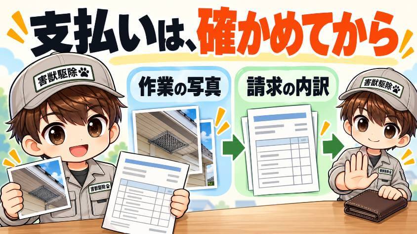 支払いは作業を確かめてから。納得できない金額は、その場で払わない
